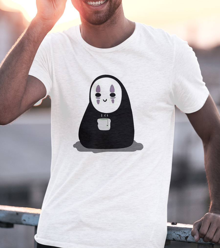Spirited Away No-Face Holding Tea Cup T-Shirt