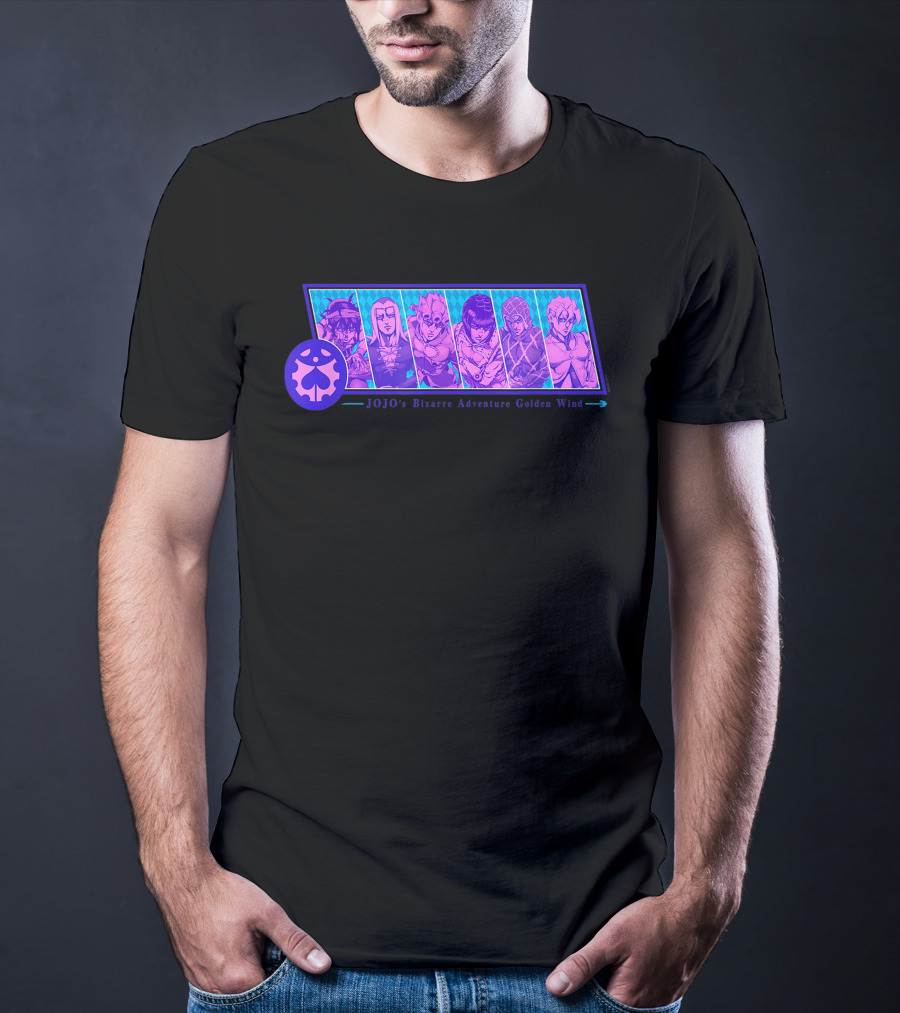 JOJO's Bizarre Adventure Golden Wind Characters Anime Merchandise T-Shirt