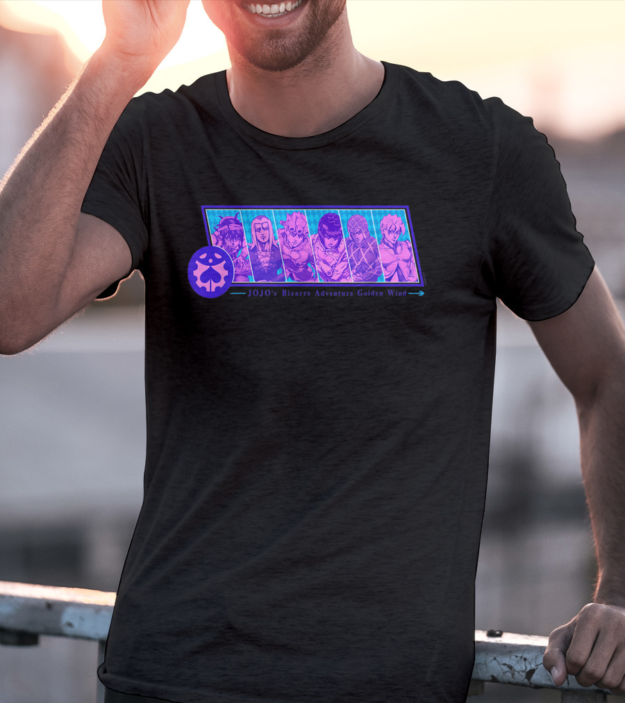 JOJO's Bizarre Adventure Golden Wind Characters Anime Merchandise T-Shirt