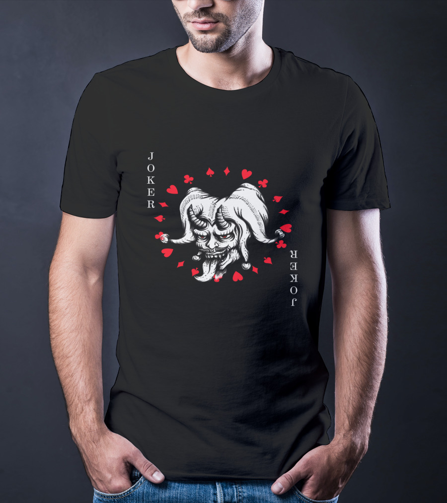 Joker Evil Playing Cards T-Shirt