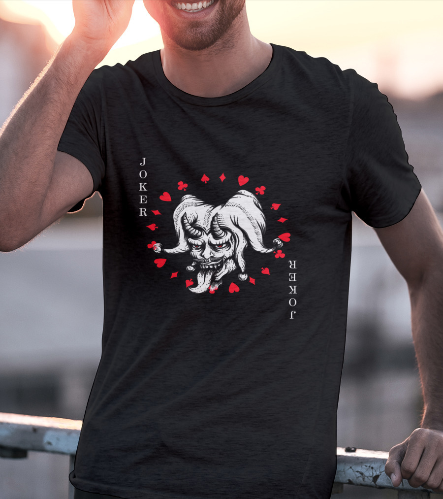 Joker Evil Playing Cards T-Shirt