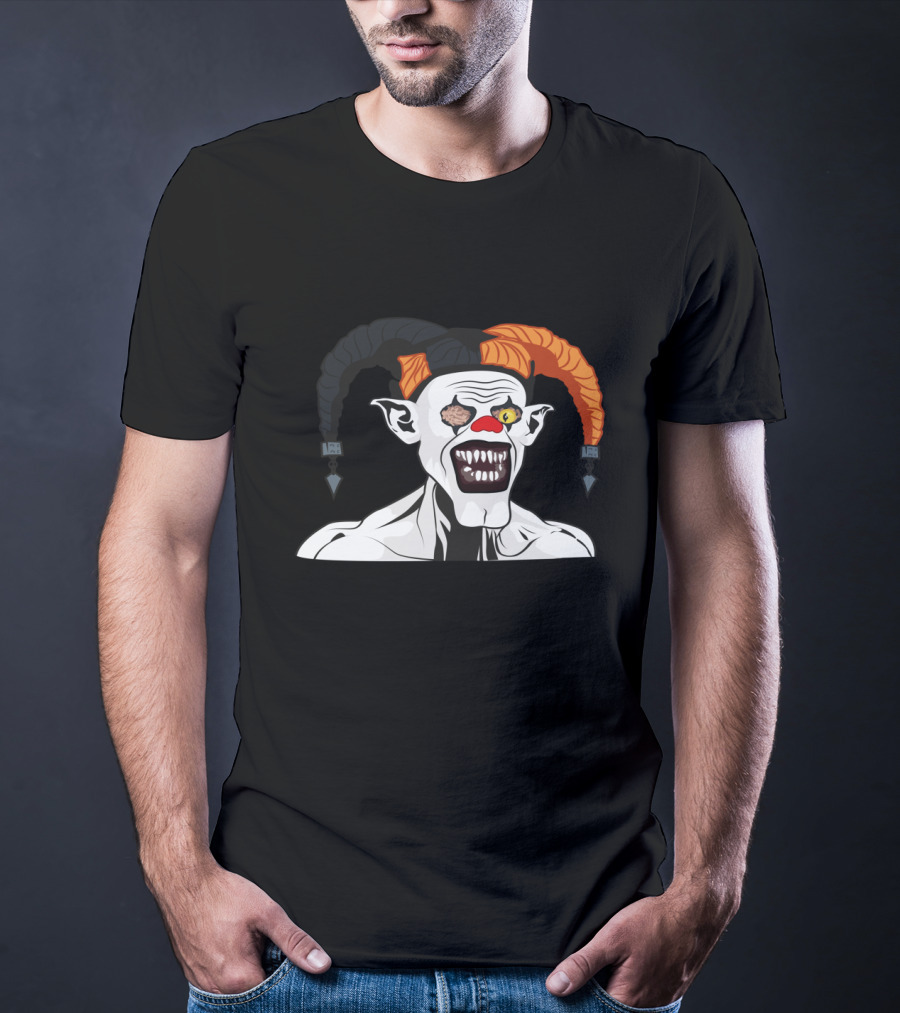 Killer Clown Harlequin Joker Monster Creepy T-Shirt