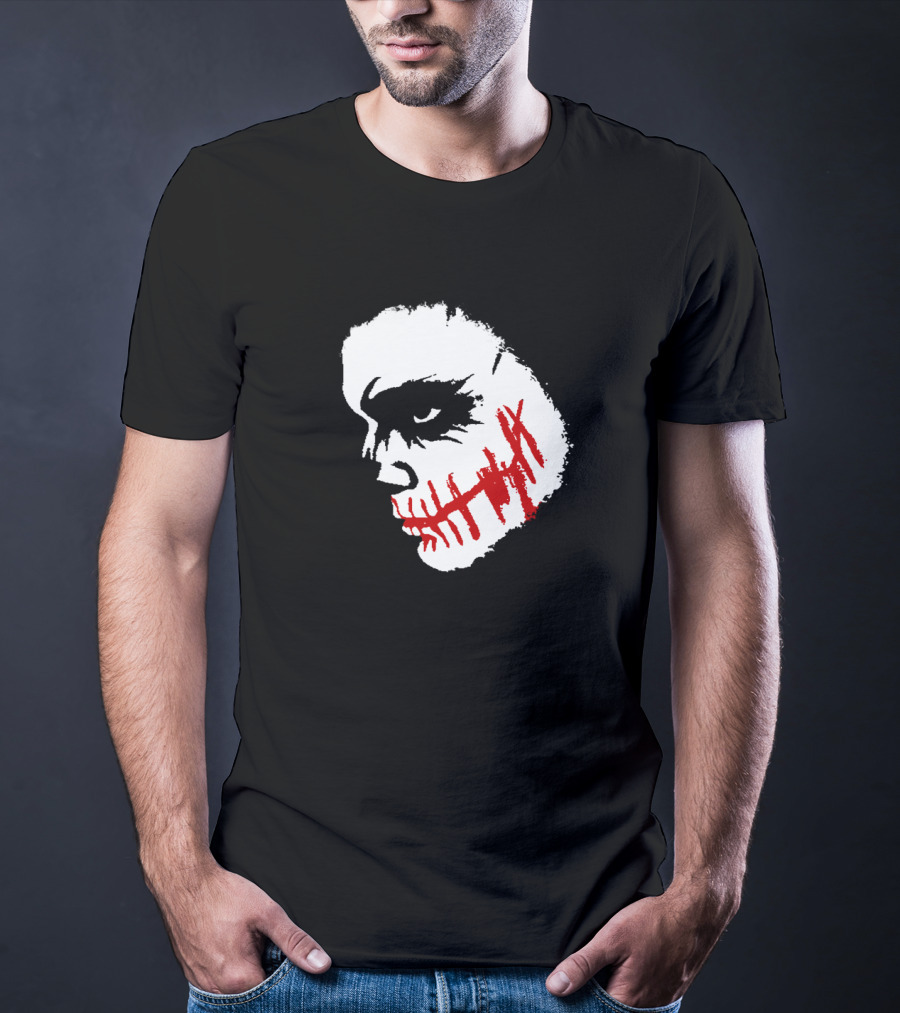 Scary Face Clown Joker Dark Grunge Red Smear T-Shirt