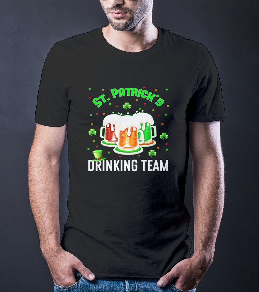 St Patrick's Drinking Team Beers And Shamrocks T-Shirt