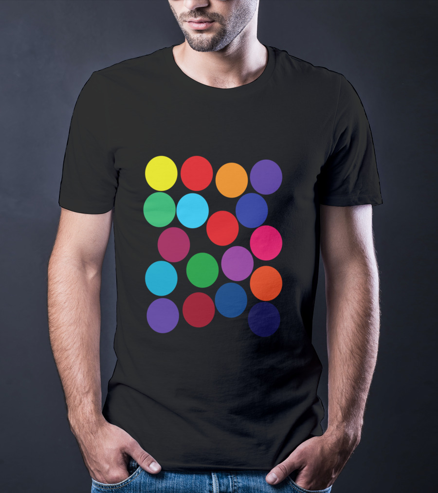 Color Blind Glasses First Time Rainbow Dots T-Shirt
