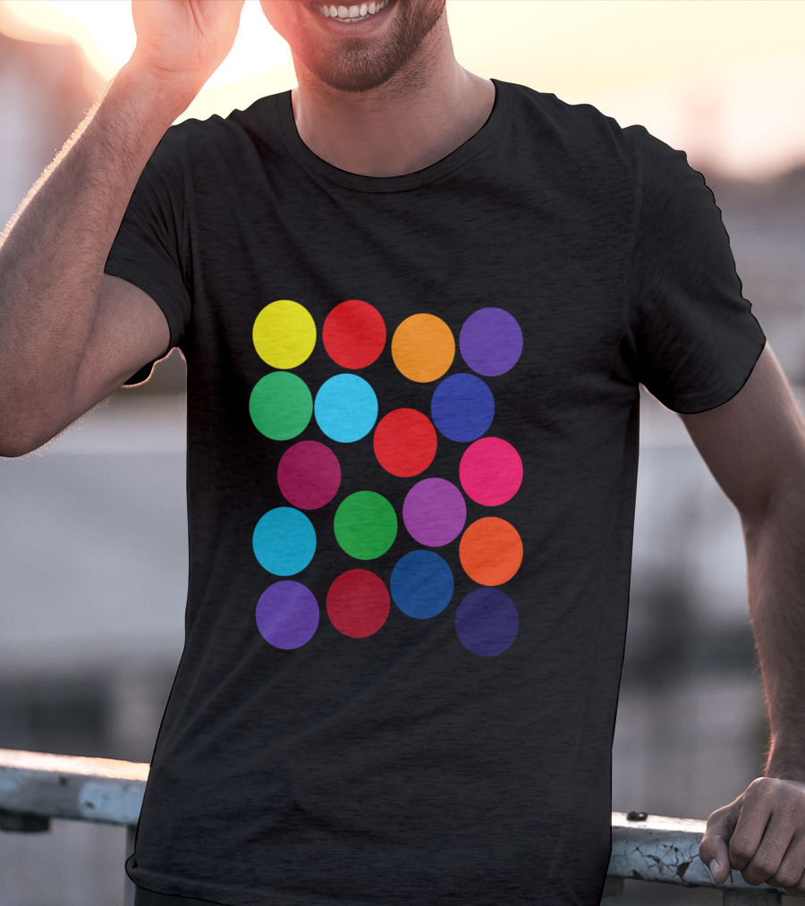 Color Blind Glasses First Time Rainbow Dots T-Shirt