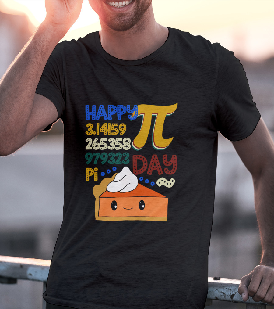 Happy Pi Day Kawaii Pumpkin Pie 3.14159 Vintage Math T-Shirt