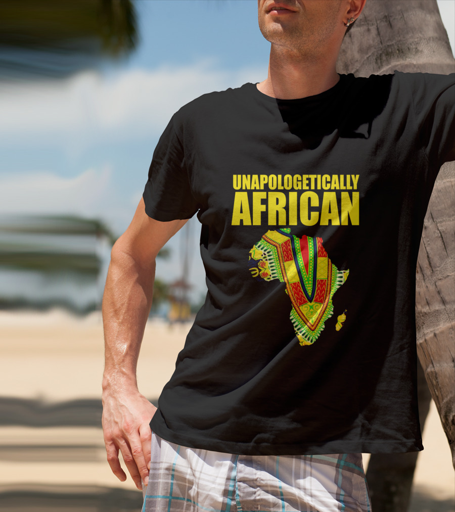 Unapologetically African Melanin Pride Kente Map T-Shirt