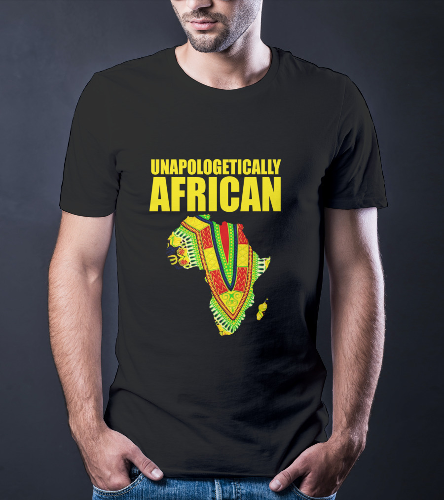 Unapologetically African Melanin Pride Kente Map T-Shirt