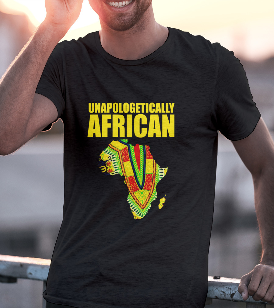 Unapologetically African Melanin Pride Kente Map T-Shirt