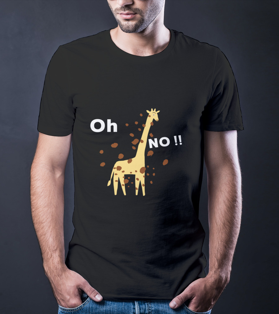 Oh No Giraffe Spots Wildlife Animal T-Shirt