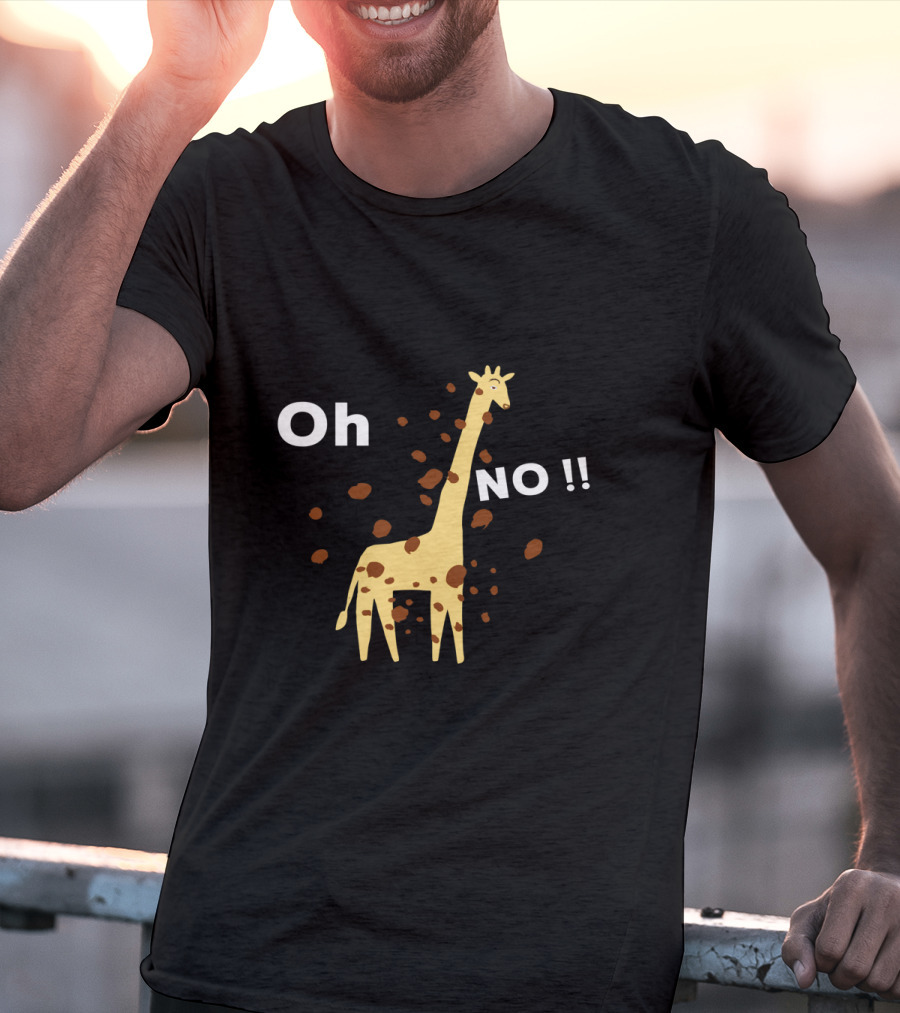 Oh No Giraffe Spots Wildlife Animal T-Shirt