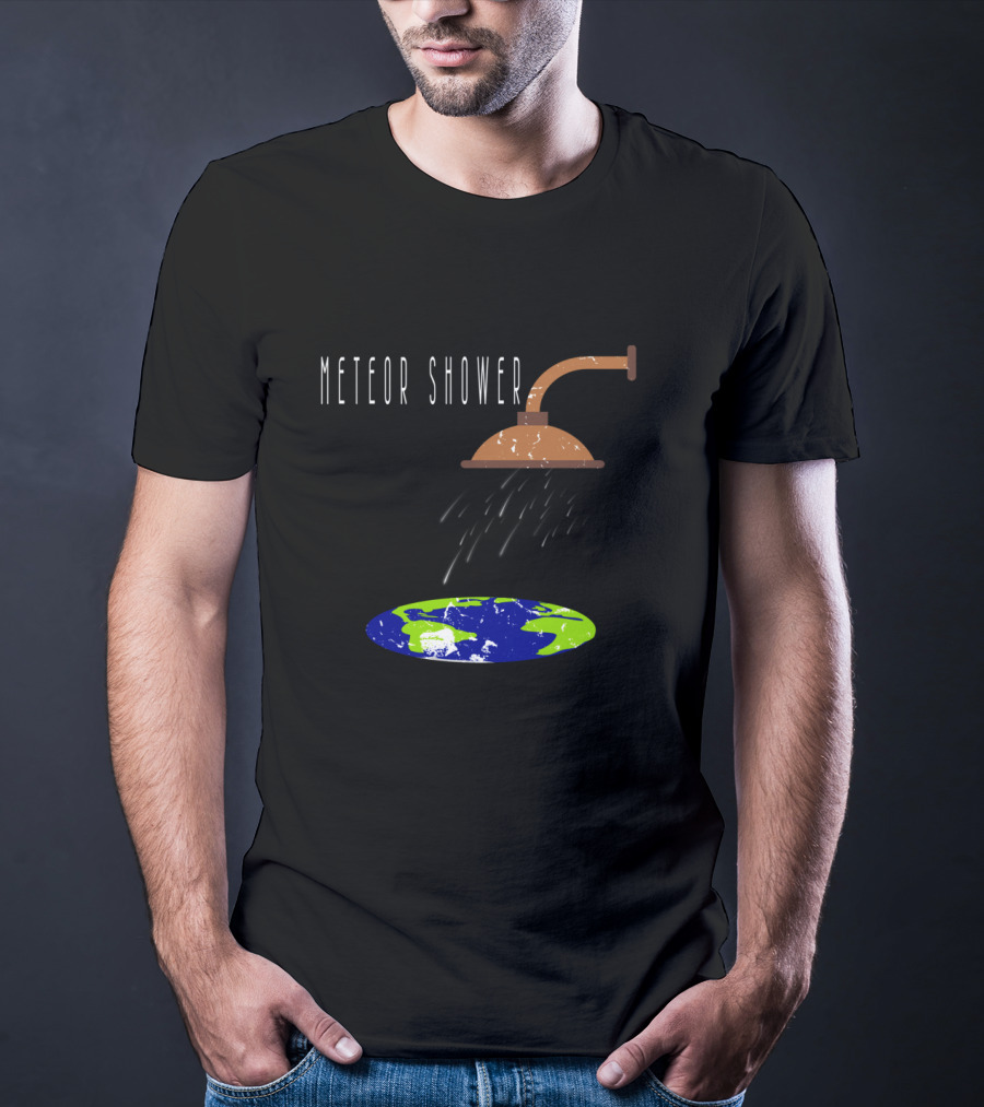 Meteor Shower Earth Showerhead Astronomy Humor T-Shirt