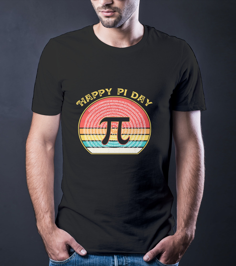 Happy Pi Day Vintage Retro Numbers Pi T-Shirt