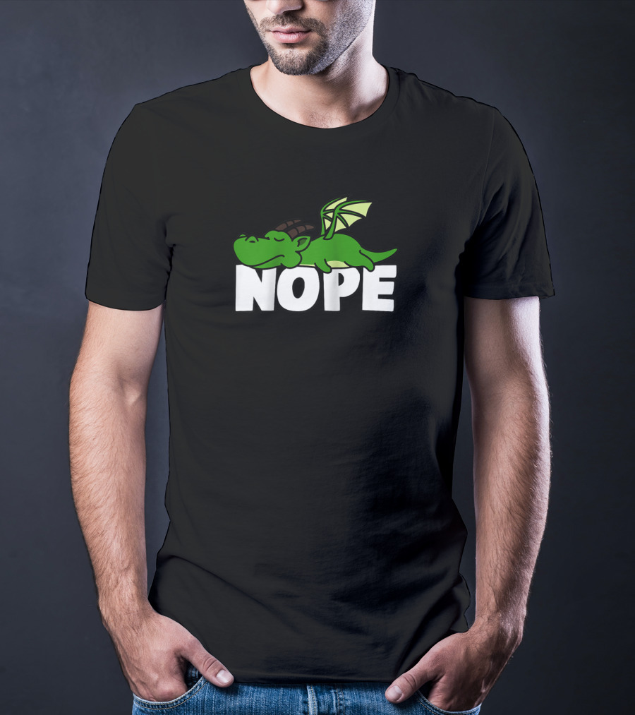 Napping Nope Lazy Dragon Funny Lover Fan T-Shirt
