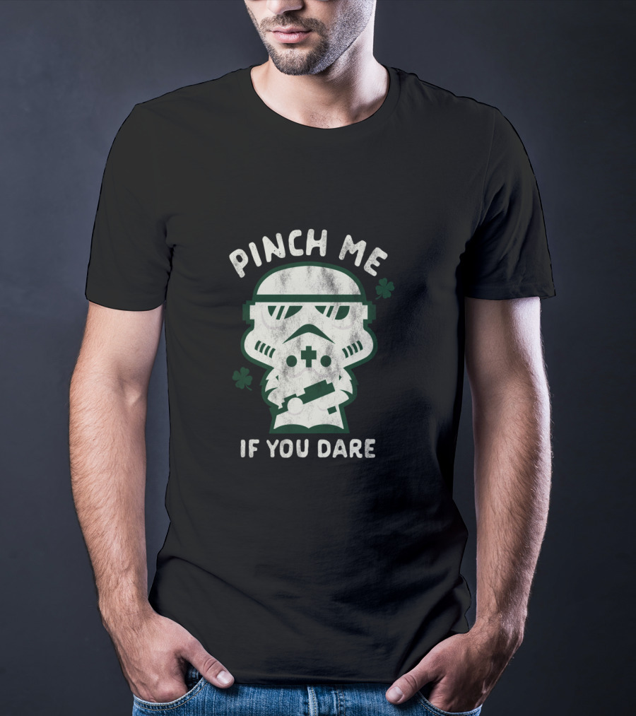 Pinch Me If You Dare Kawaii Stormtrooper Shamrock T-Shirt