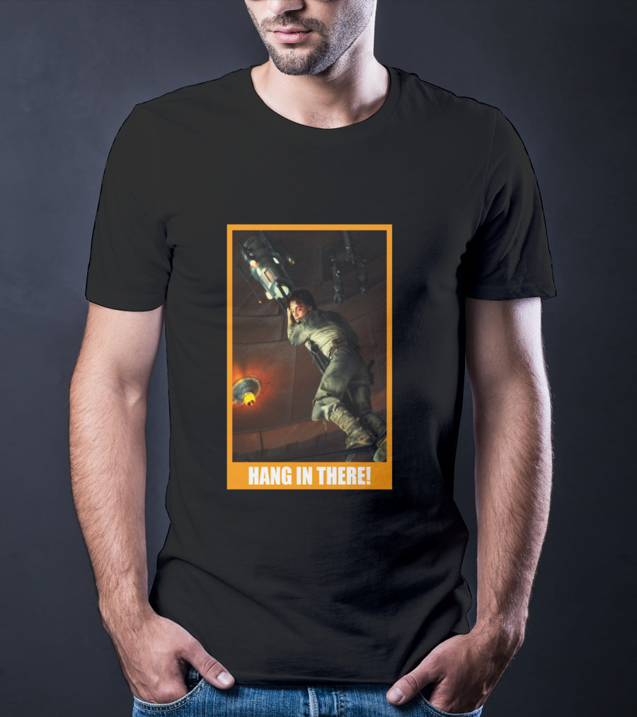 Luke Skywalker Hang In There Jedi Perseverance Message T-Shirt