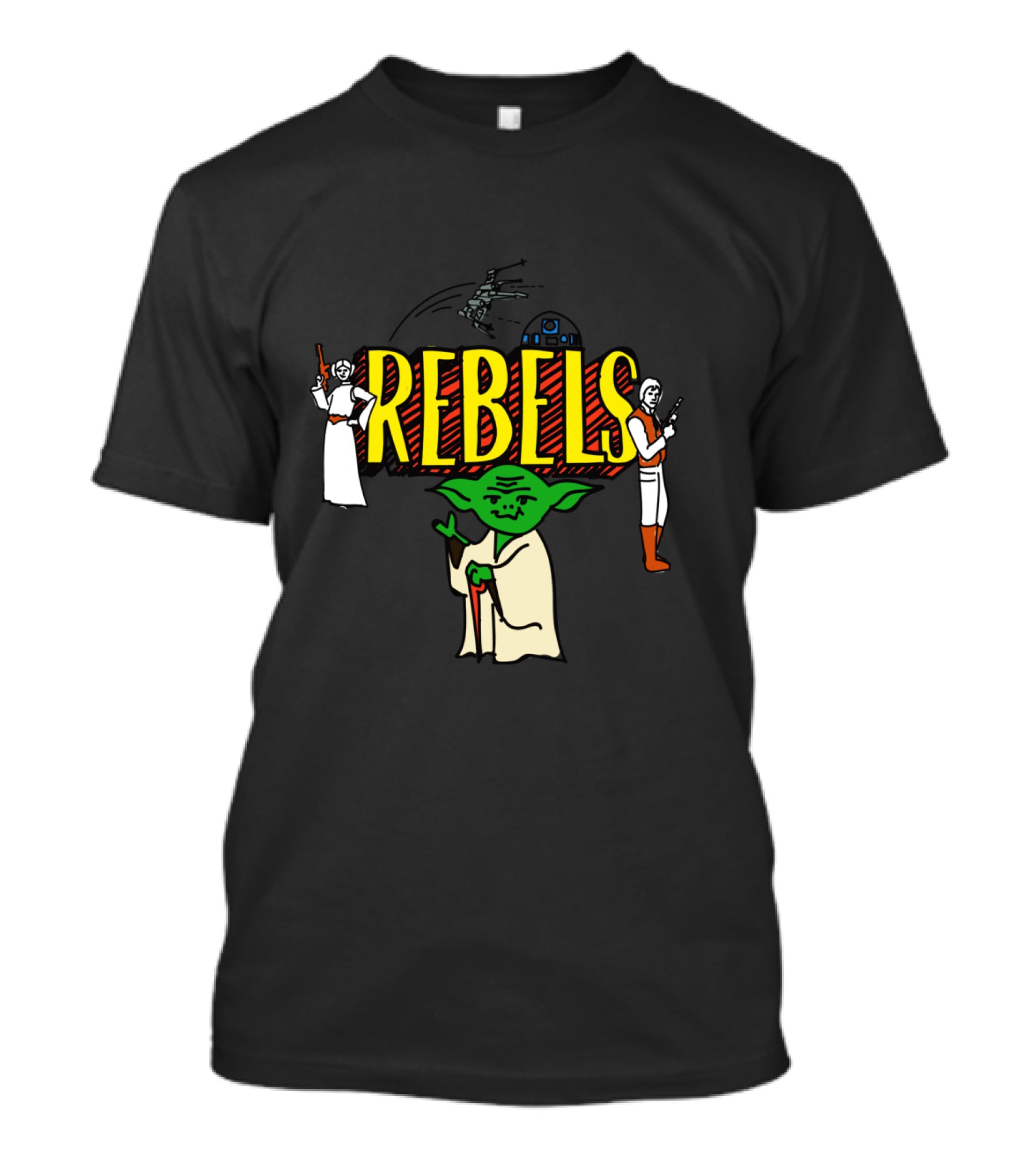Rebels Yoda Princess Leia Han Solo Star Wars Characters T-Shirt