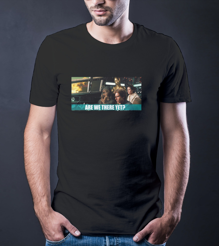Star Wars Chewbacca Han Solo Princess Leia C-3PO Are We There Yet T-Shirt