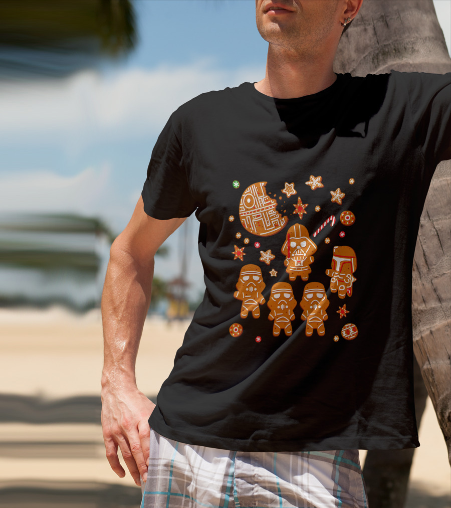 Star Wars Galactic Empire Holiday Gingerbread Cookies Stormtrooper Vader Festive T-Shirt