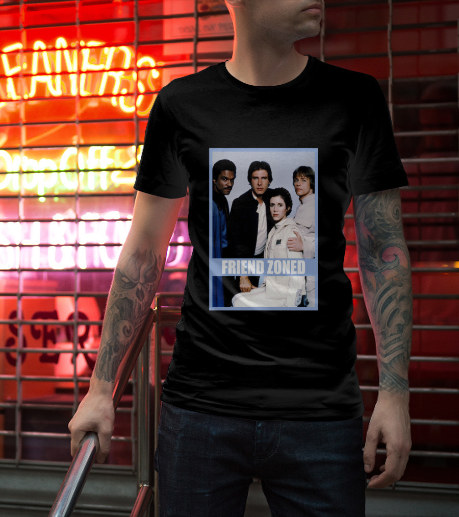 Star Wars Friend Zoned Han Luke Leia Lando T-Shirt