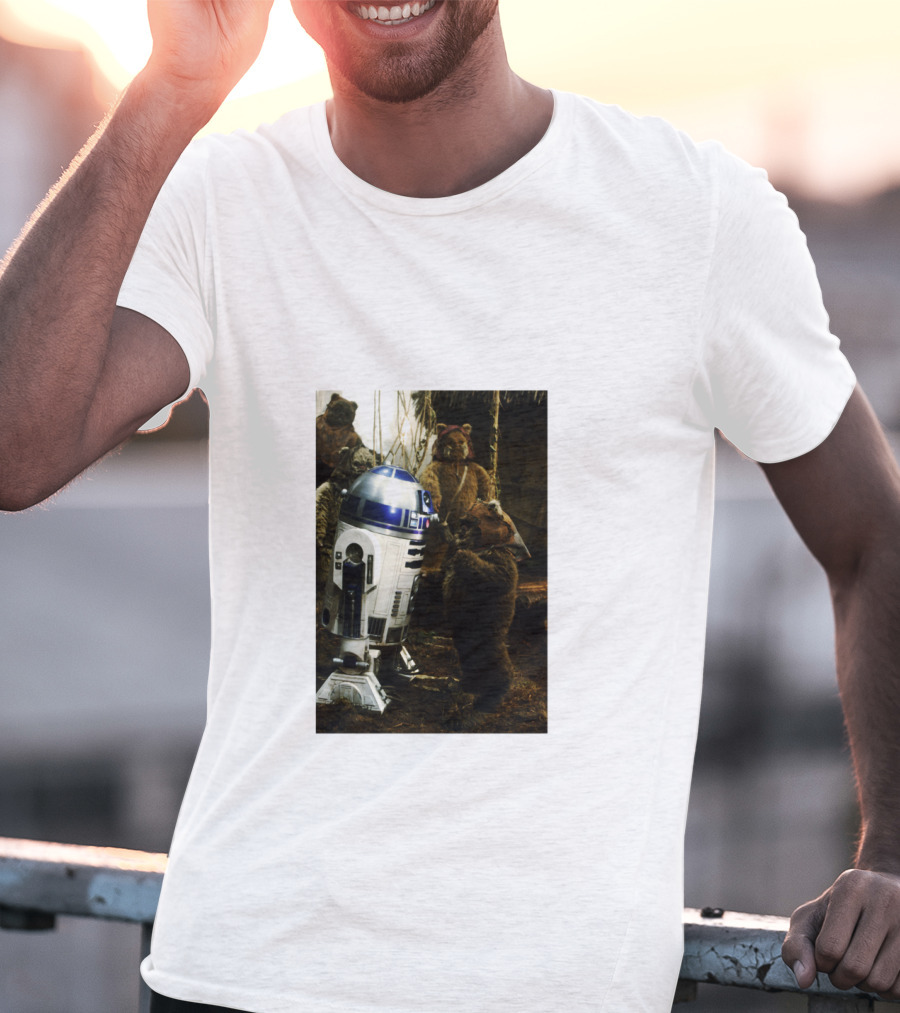 Star Wars R2 D2 Where Do They Hide The Cookies Ewoks T-Shirt