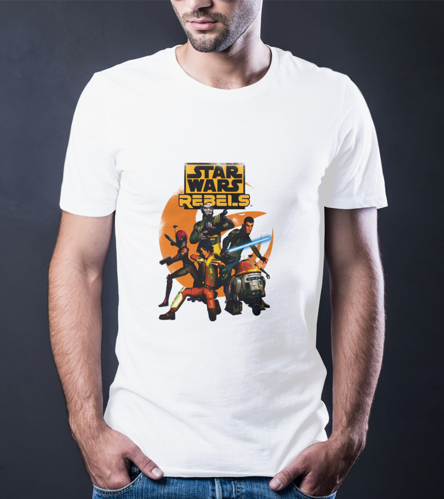 Star Wars Rebels The Good Guys Characters Group Action Scene T-Shirt