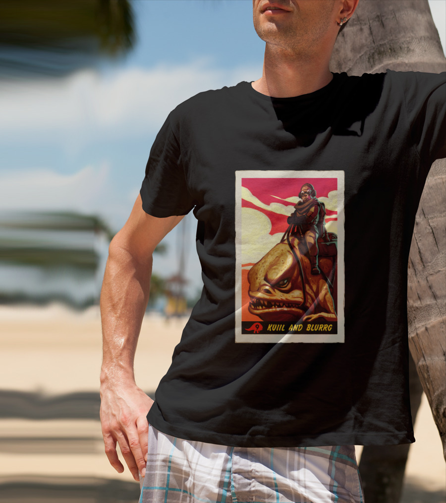 Star Wars The Mandalorian Kuiil And Blurrg Retro T-Shirt