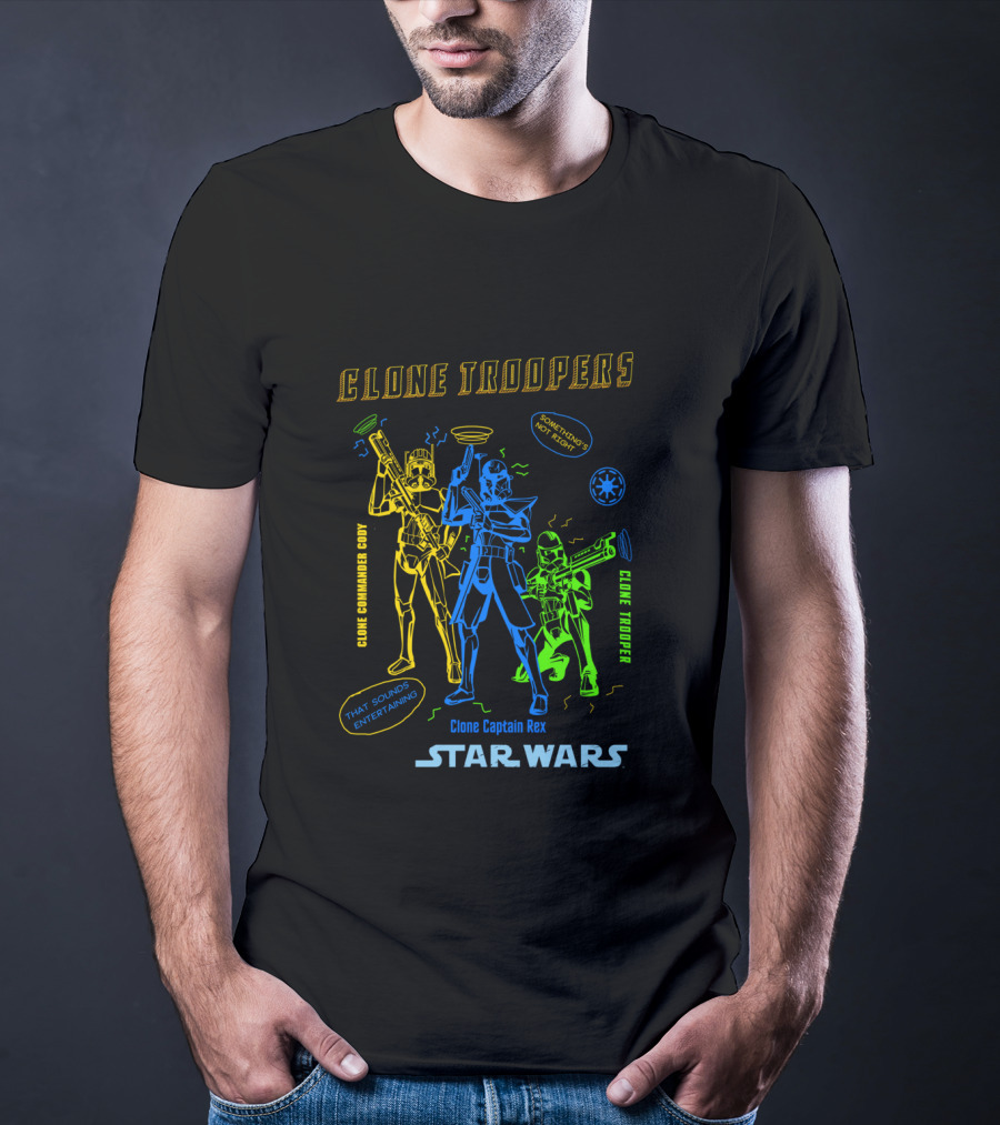 Star Wars Clone Troopers Clone Commander Cody Clone Trooper Clone Captain Rex T-Shirt