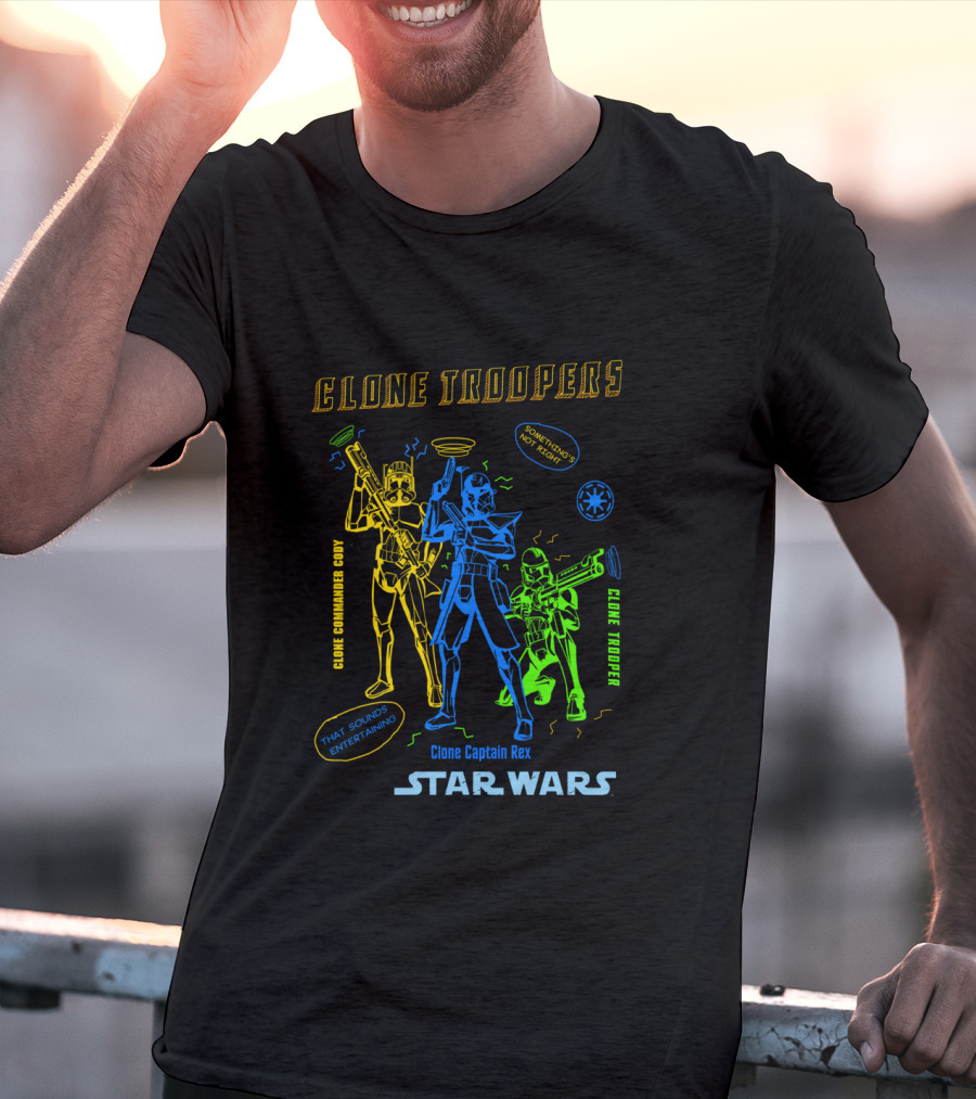 Star Wars Clone Troopers Clone Commander Cody Clone Trooper Clone Captain Rex T-Shirt