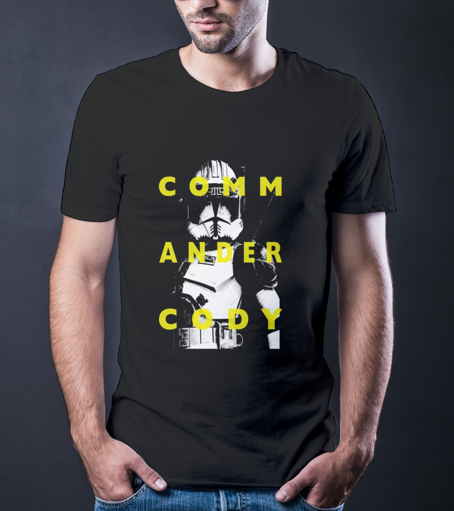 Commander Cody The Clone Wars Text Overlay T-Shirt