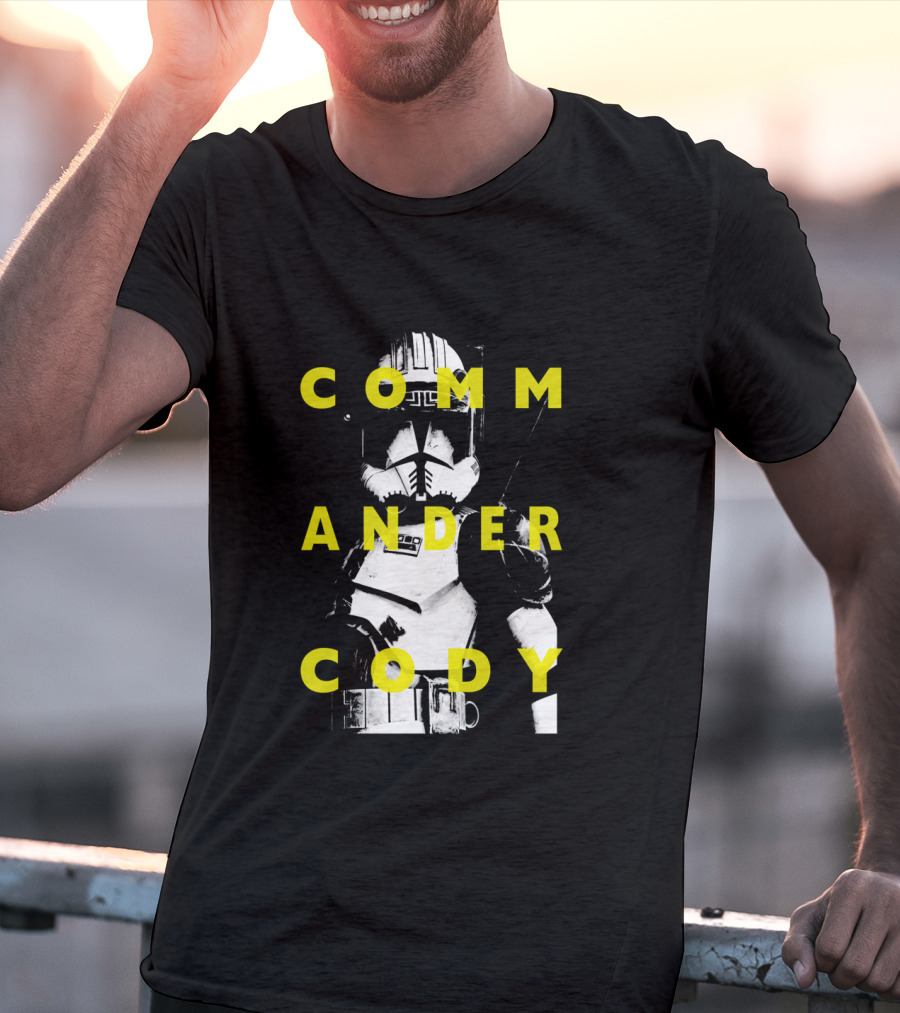 Commander Cody The Clone Wars Text Overlay T-Shirt