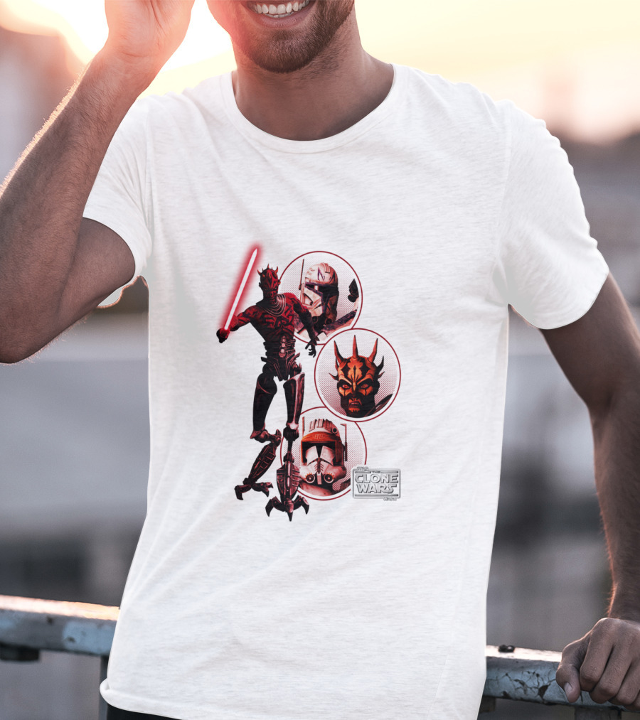 Star Wars The Clone Wars Dark Side Maul And Troopers T-Shirt