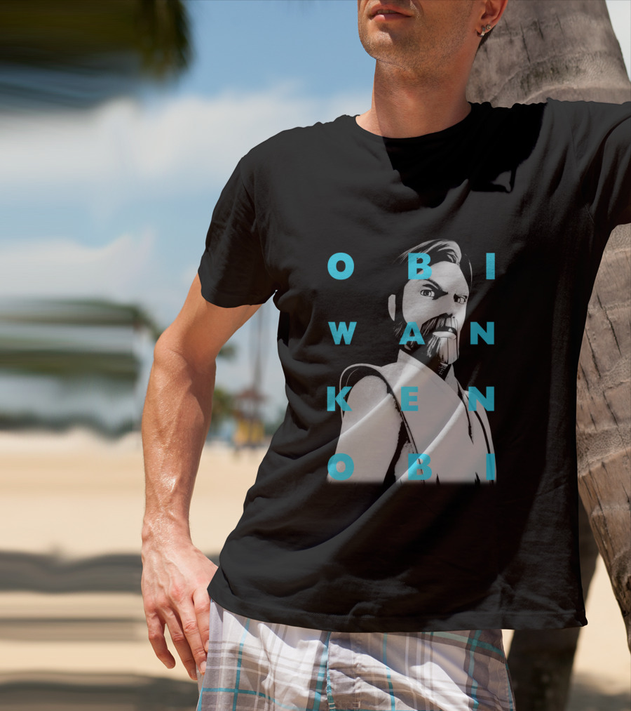 Obi Wan Kenobi Text Overlay The Clone Wars T-Shirt