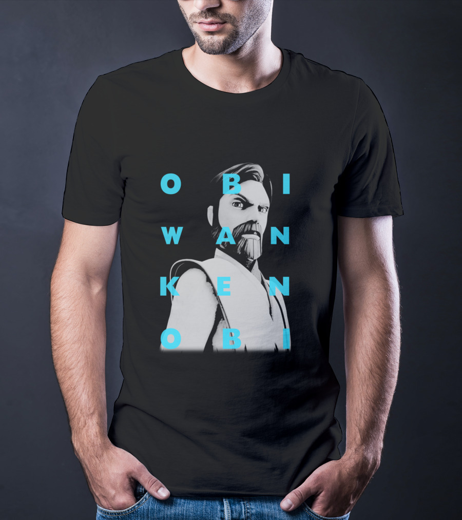 Obi Wan Kenobi Text Overlay The Clone Wars T-Shirt
