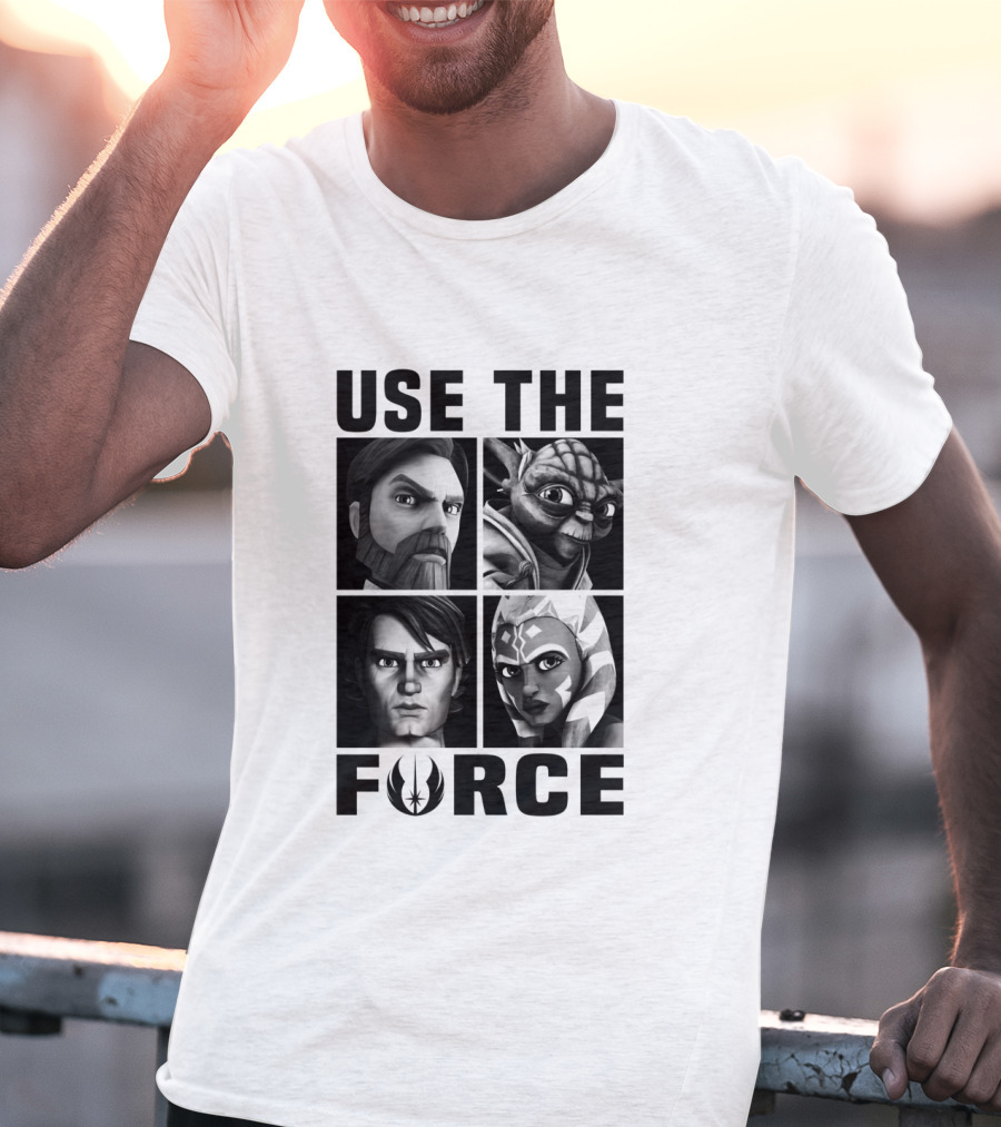 The Clone Wars Use The Force Jedi Characters T-Shirt