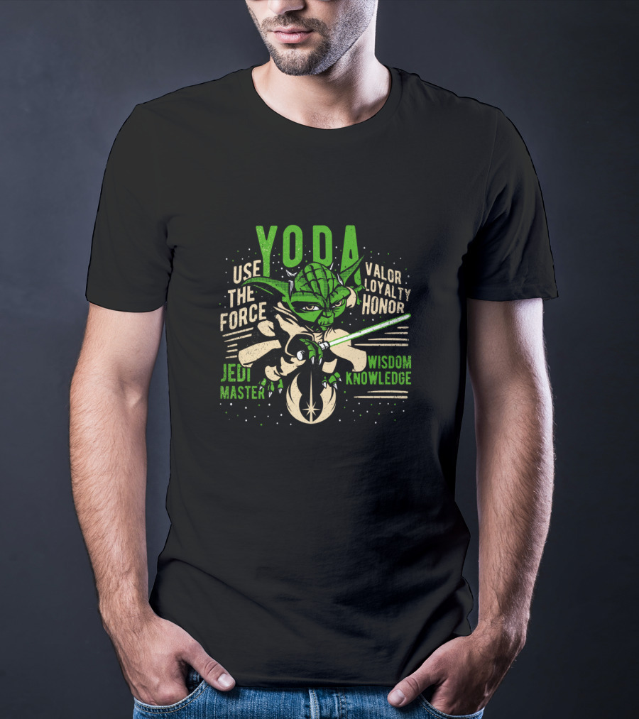 Yoda Jedi Master Use The Force Valor Loyalty Honor Wisdom Knowledge T-Shirt