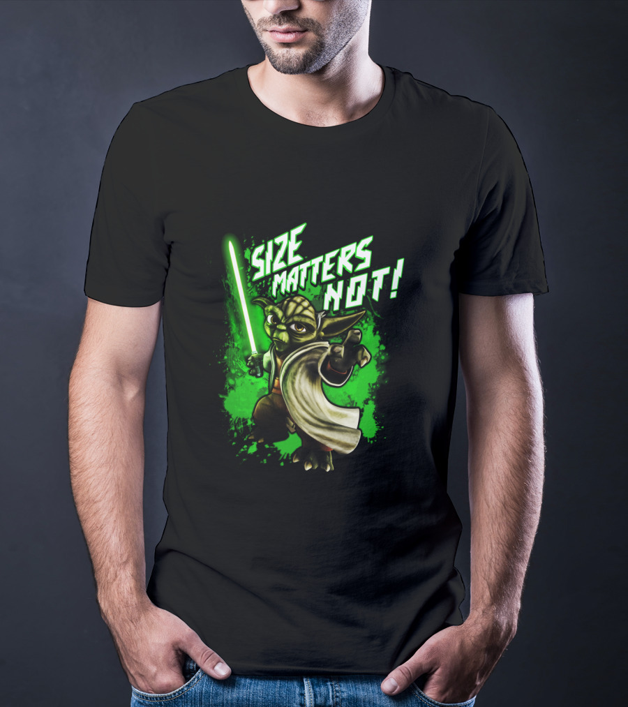 Yoda The Clone Wars Size Matters Not Light Saber Iconic T-Shirt