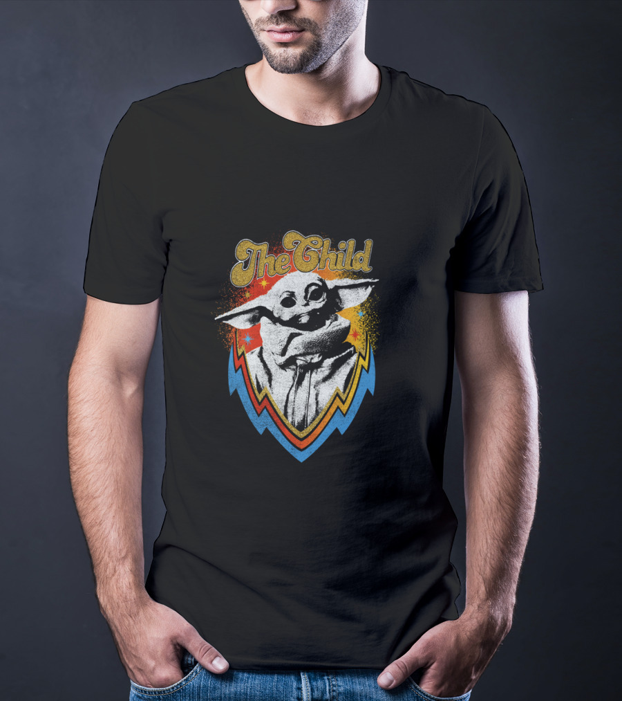 The Mandalorian The Child Vintage Badge Retro T-Shirt