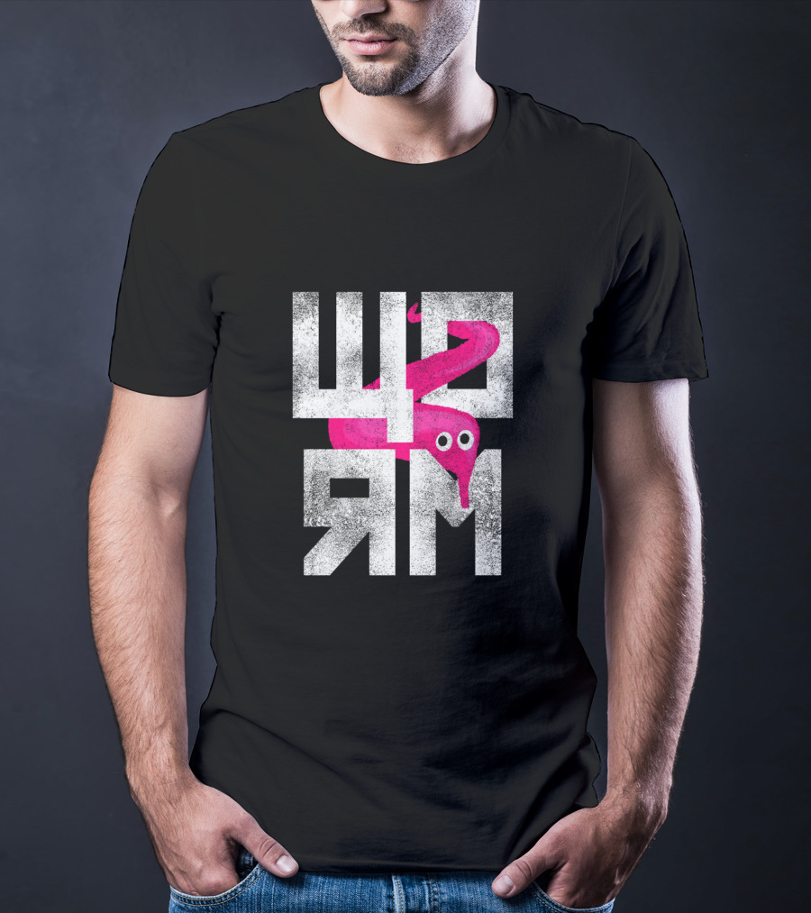 Pink Worm On A String Meme Style WORM T-Shirt