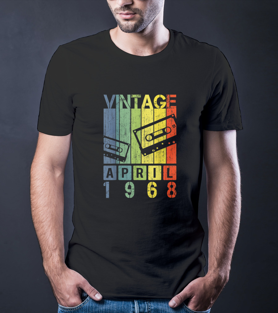 Vintage Mixtape April 1968 Cassette Retro T-Shirt