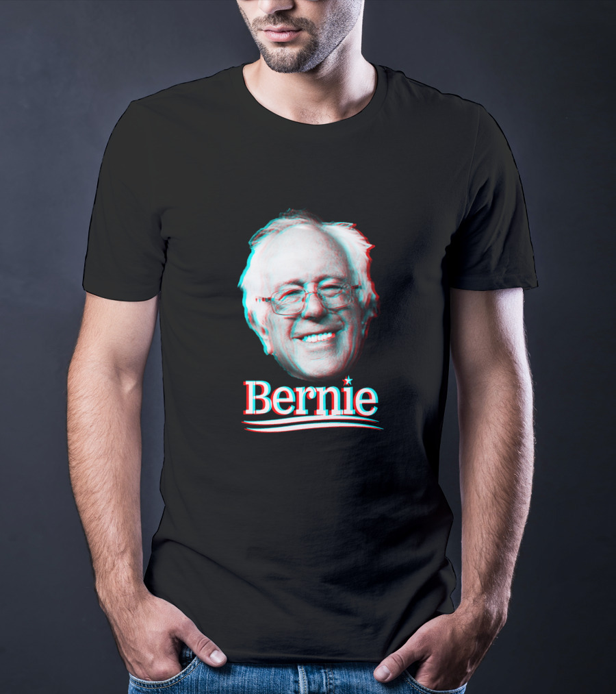 Bernie 3D Glasses Effect Smiling Face T-Shirt