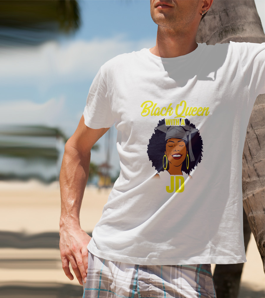 Black Queen With A JD African American Law School Graduation T-Shirt