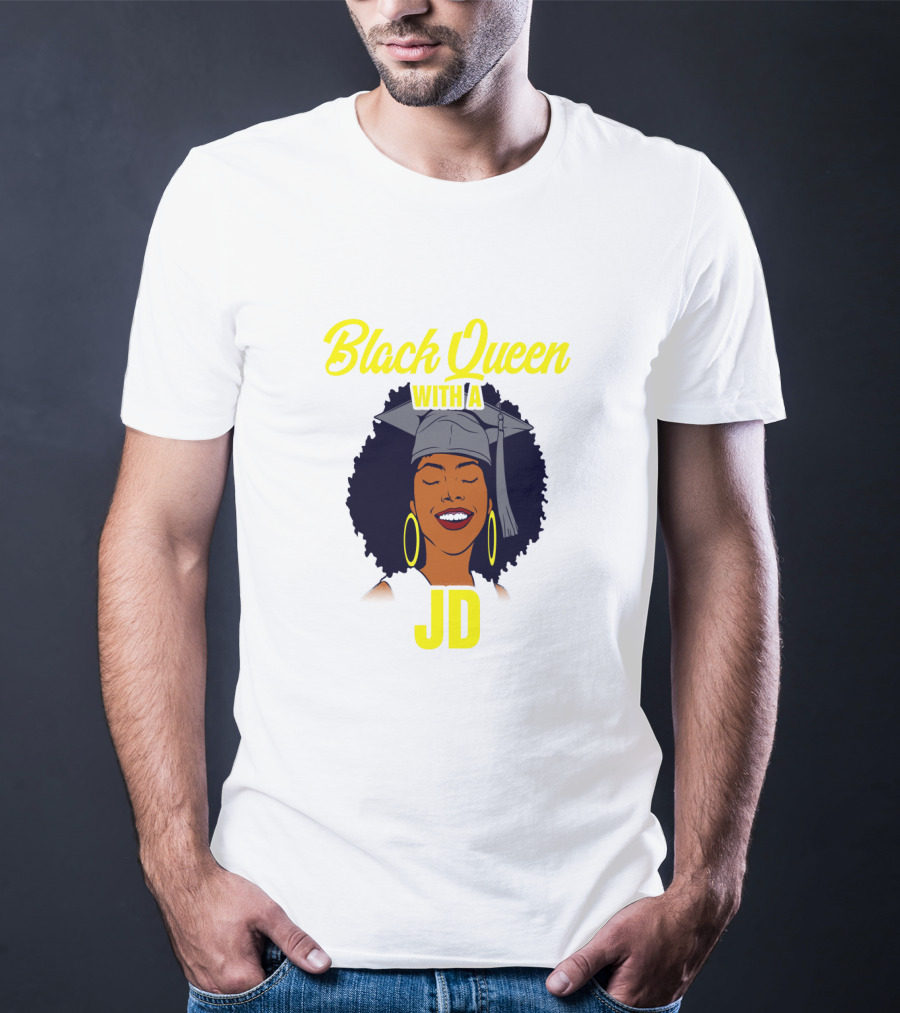 Black Queen With A JD African American Law School Graduation T-Shirt