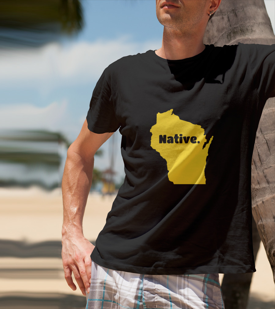 Wisconsin Native Born In Wisconsin Map T-Shirt