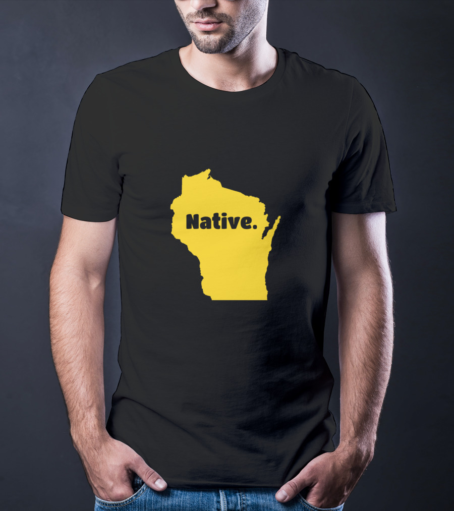Wisconsin Native Born In Wisconsin Map T-Shirt