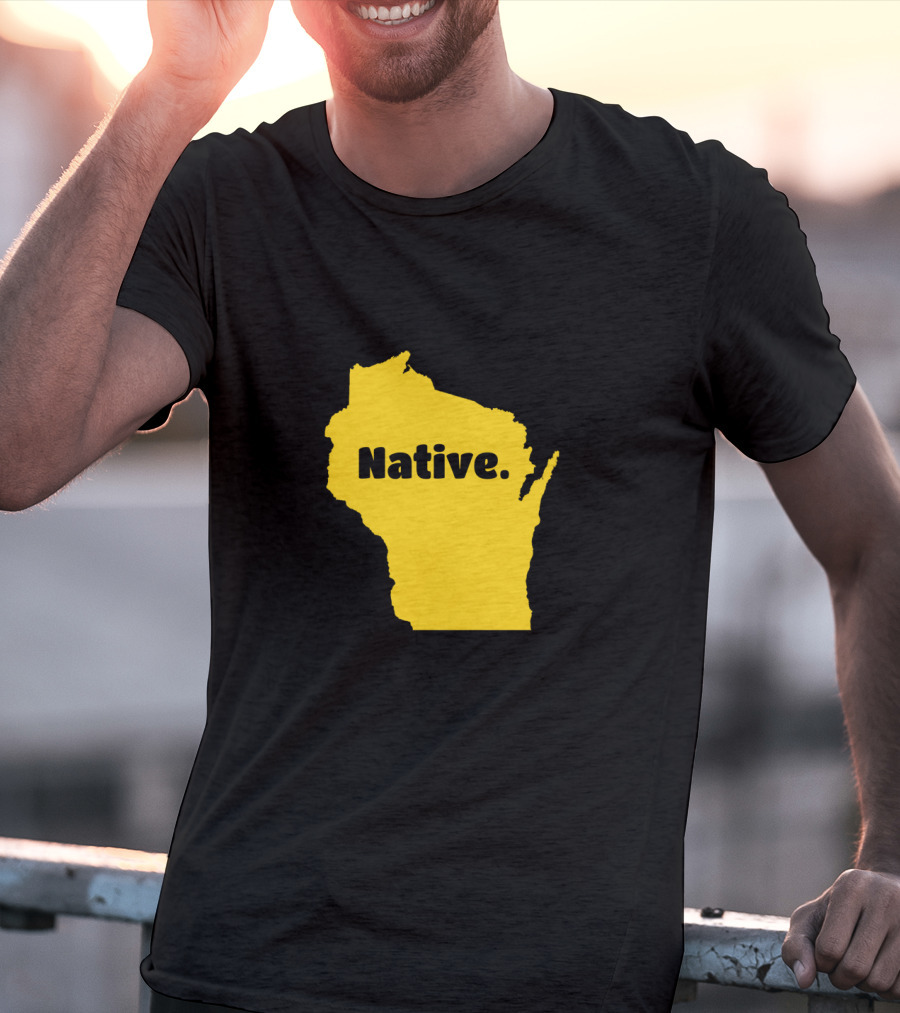 Wisconsin Native Born In Wisconsin Map T-Shirt