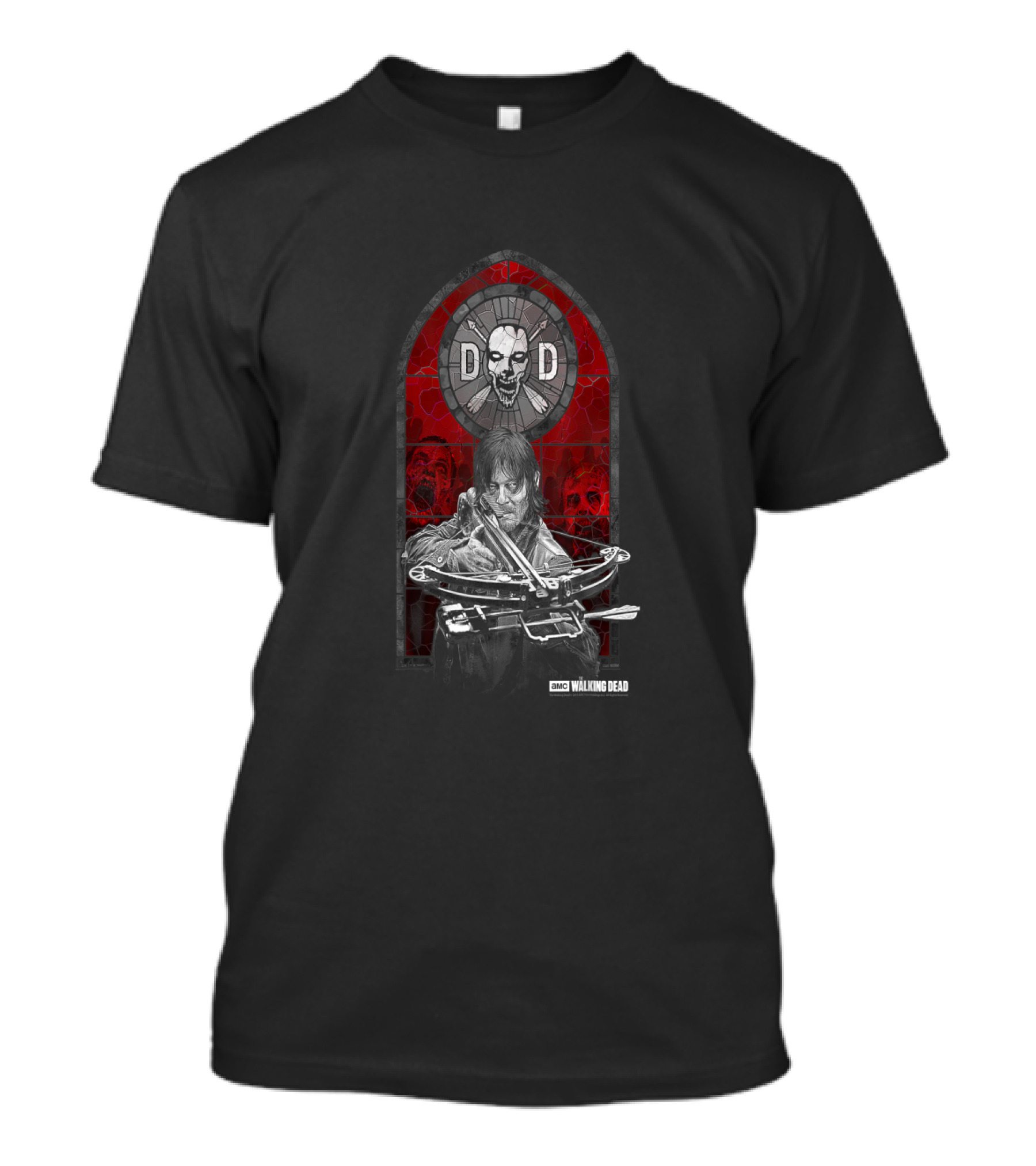 AMC Walking Dead Daryl Dixon Stained Glass Crossbow T-Shirt