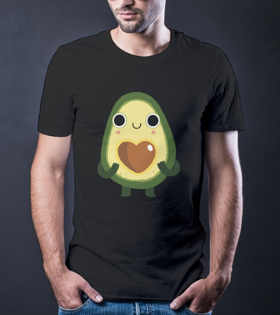 Avocado Luvocado Cute Heart-Filled Avocado Character T-Shirt