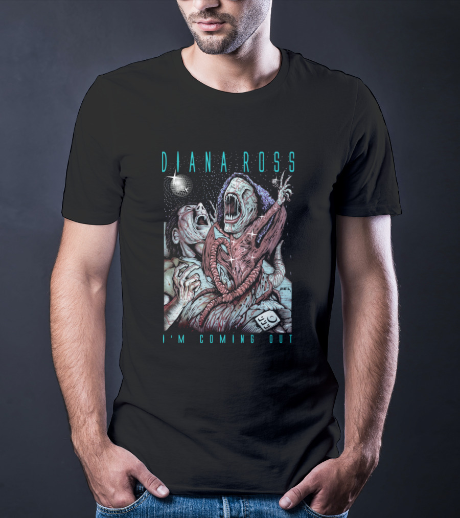 Diana Ross I'M COMING OUT Horror Alien Transformation T-Shirt
